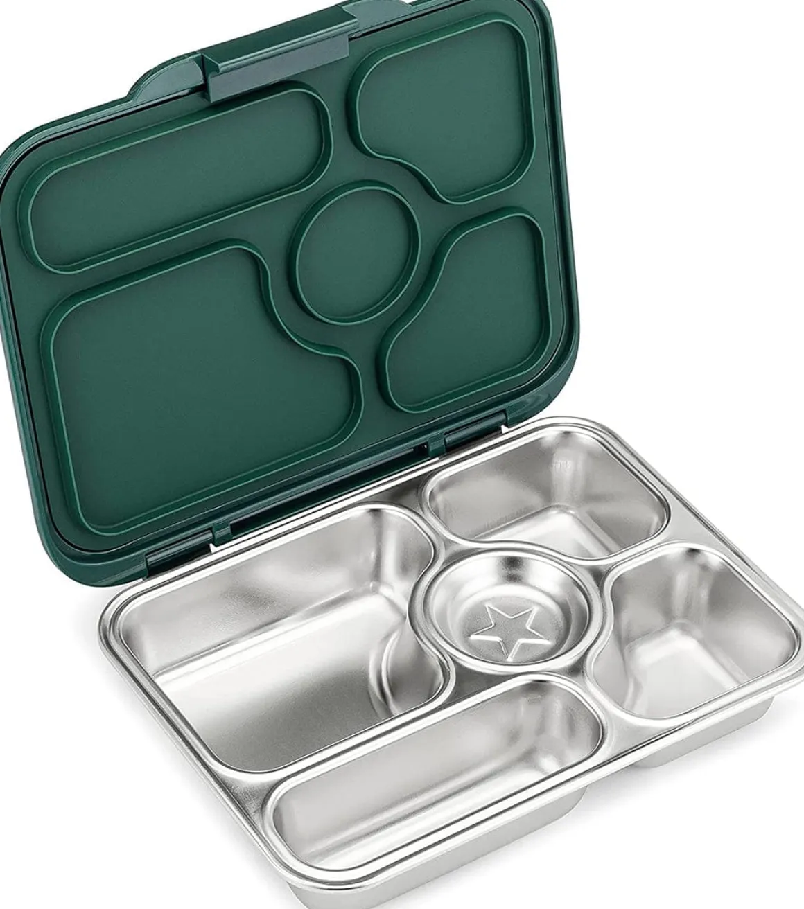 Yumbox Leakproof Bento Lunchbox, Presto Stainless Steel - Kale Green