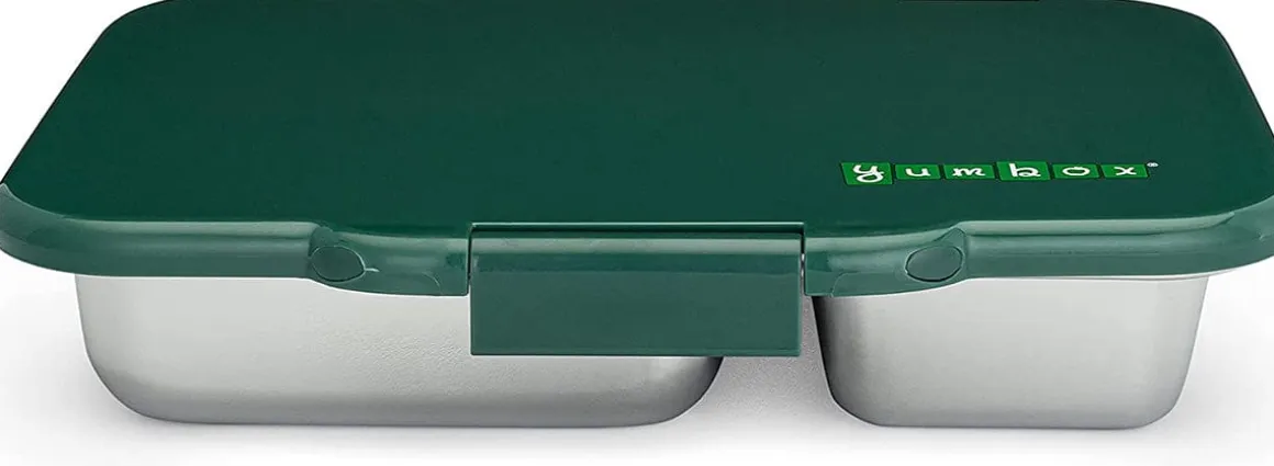 Yumbox Leakproof Bento Lunchbox, Presto Stainless Steel - Kale Green