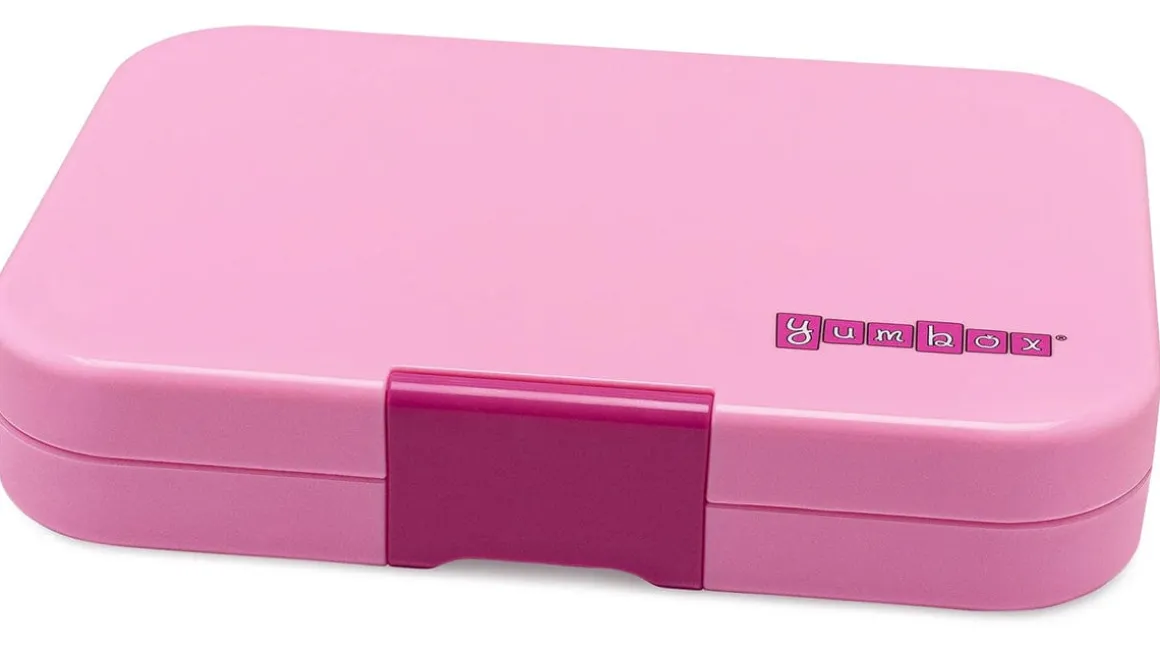 Yumbox Leakproof Bento Lunchbox, Tapas 4 Compartment - Capri Pink / Rainbow
