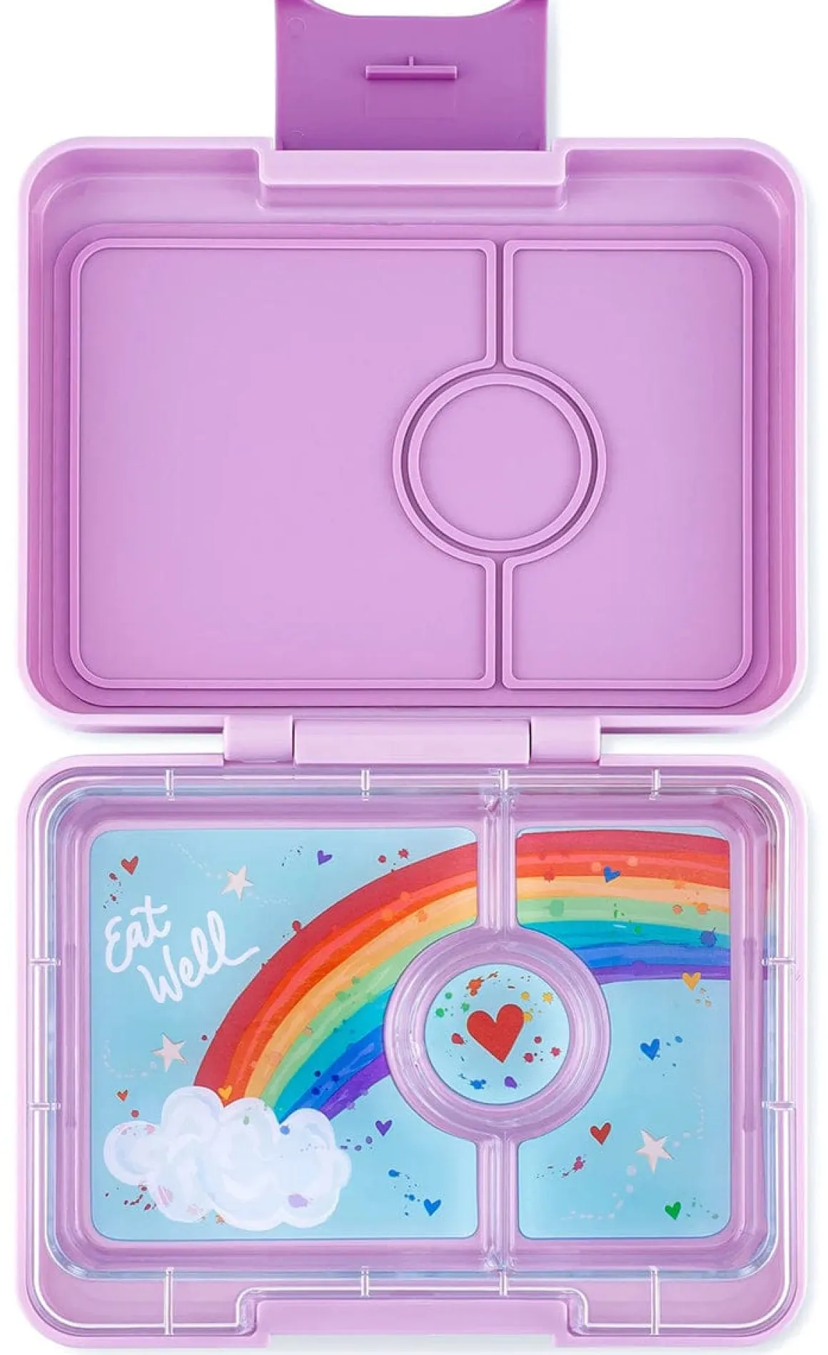 Yumbox Leakproof Bento Snack Box, 3 Compartment - Lulu Purple / Rainbow