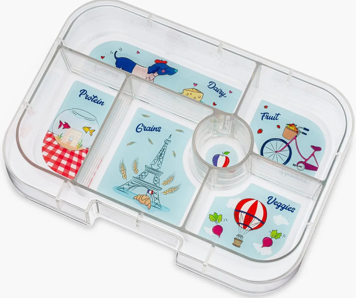 Yumbox Original Leakproof Bento Lunchbox, 6 Compartment - Lulu Purple / Paris Tray