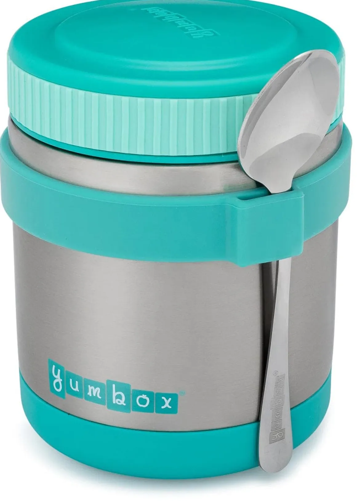 Yumbox Zuppa Stainless Steel Thermal Food Jar & Spoon, 14oz - Caicos Aqua