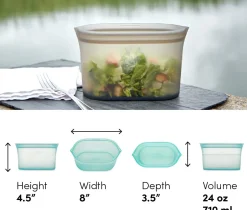 Zip Top Medium Dish - Frost