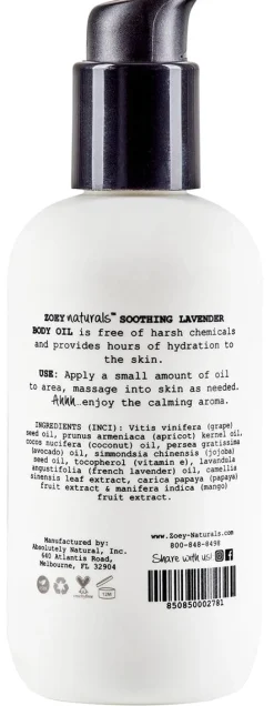 Zoey Naturals Body Oil - Soothing Lavender