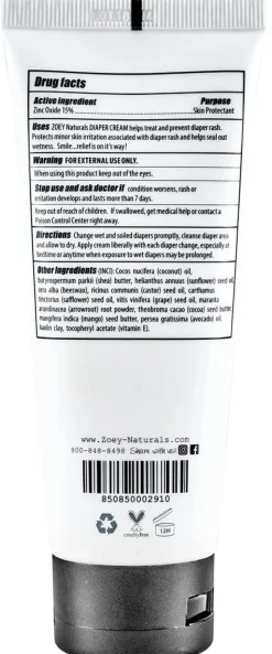 Zoey Naturals Diaper Cream - Fragrance Free