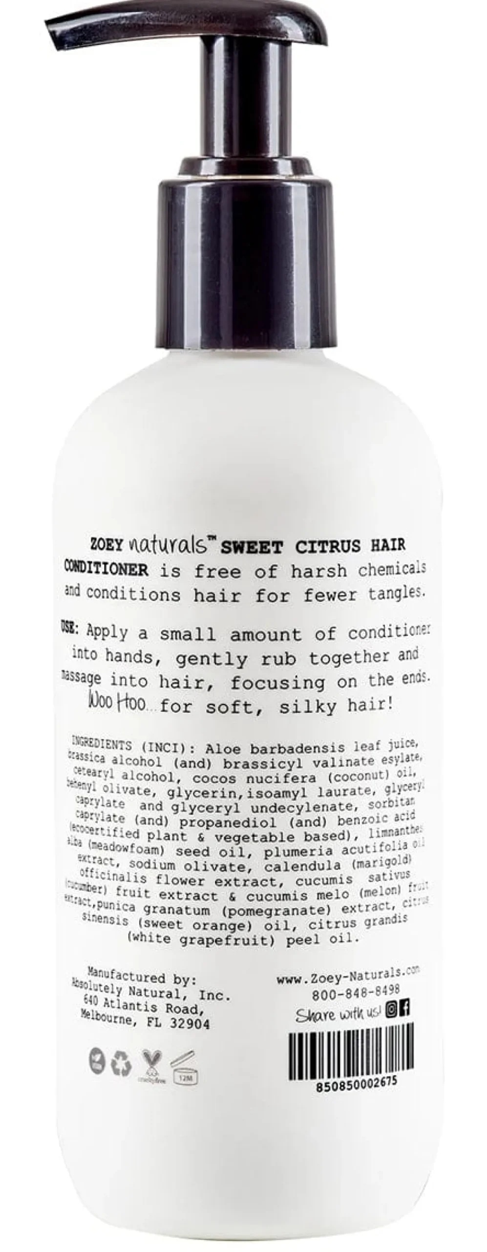 Zoey Naturals Hair Conditioner - Sweet Citrus