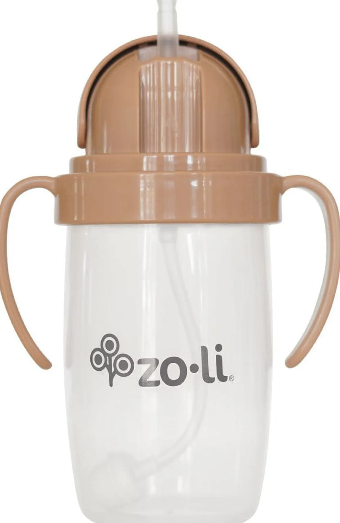 Zoli Bot 2.0 Weighted Straw Sippy Cup, 10oz - Sand Stone