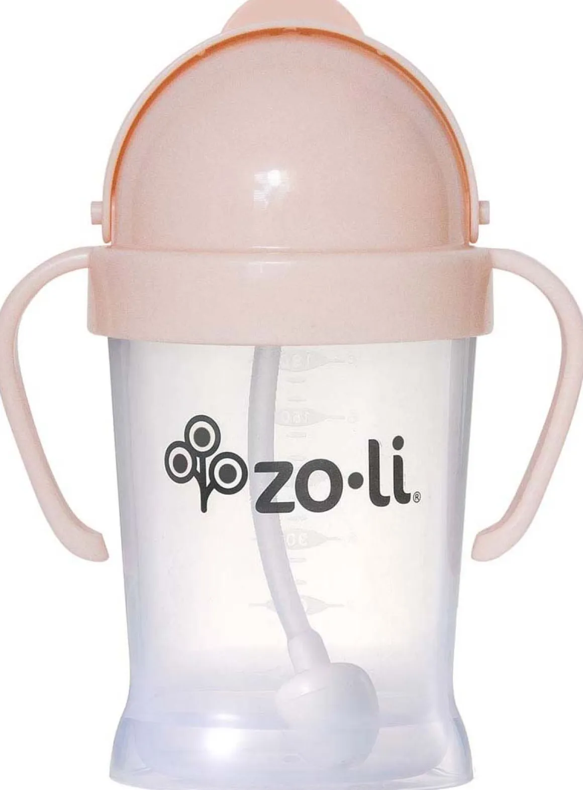 Zoli Bot Weighted Straw Sippy Cup, 6oz - Blush